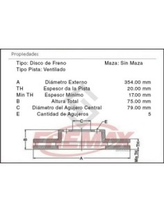Im Disco Freno Tras. (v) Range Rover 3.4-4.4 02/12