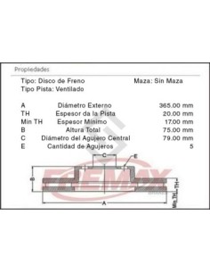 Im Disco Freno Tras. (v) Range Rover 5.0 10/12