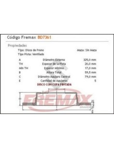 Im Disco Freno Tras. (v) Land Rover Discovery 3 2.7 - 3.0 / Range Rover Sport  2.7 Tdi 05/...