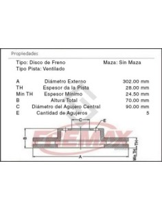 Rt Disco Freno Del. (v) Master 2.3 (m. Nvo) 12/...