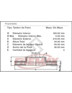 Ft Camp. Freno Tras. Uno 1.4 8v 11/... - Mobi