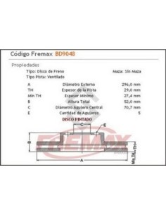 Ch Disco Freno Del. (v) Captiva 2.4 / 3.6 08/...