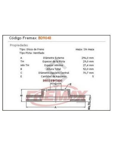 Ch Disco Freno Del. (v) Captiva 2.4 / 3.6 08/...