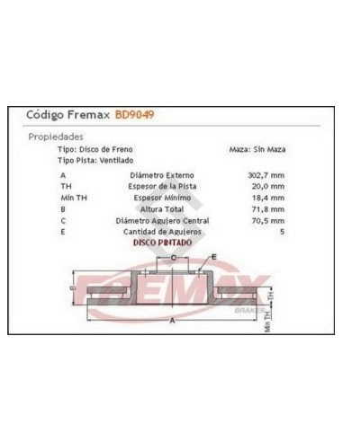 Ch Disco Freno Tras. (v) Captiva 2.4 / 3.6 08/...