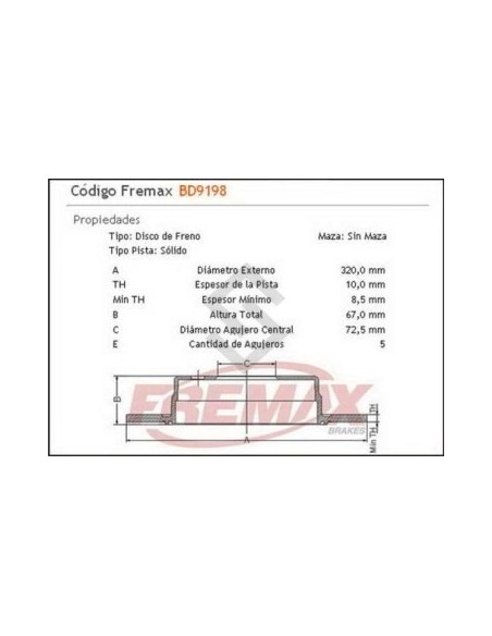 Im Disco Freno Tras. (s) Chrysler 300c  05/...