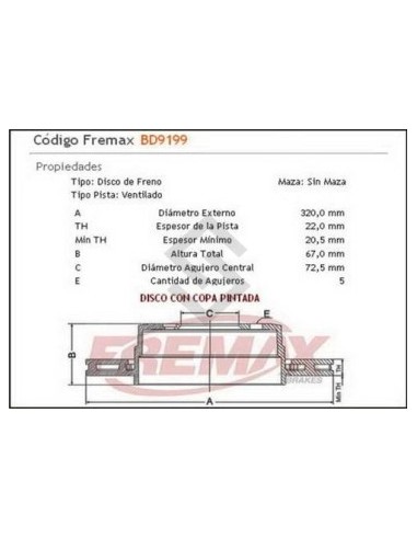 Im Disco Freno Tras. (v) Chrysler 300c  05/08
