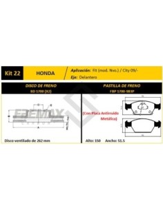 Im Disco+past Freno Del. (v) Honda Civic / Hatchback / Sedan / Rover 200 / 400 98/... / 25 - 45 / 98/... - Pd685