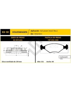 Vr Disco+past. Freno Del. (v) Audi 80/90 / Seat Ibiza / Cordoba / Carat / Quantum/santana/gol/ Polo - Pd81