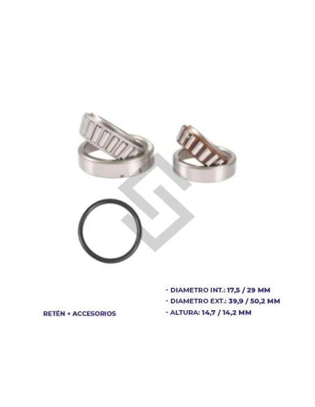 Fd Kit Rul.tras. Escort .../96 (x2) - C/reten Y Acc. (11749/45449) - 14528