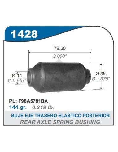 Fd Buje Eje Tras.elast.posterior Ranger - Reforma