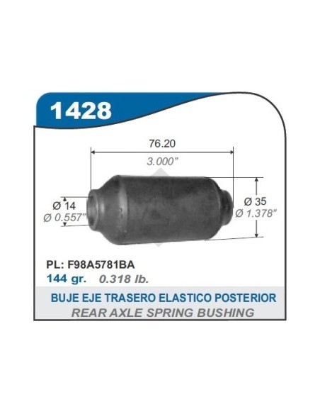 Fd Buje Eje Tras.elast.posterior Ranger - Reforma