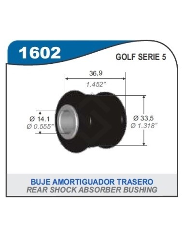 Vw Buje Amort. Tras. Golf V - Diam 14mm