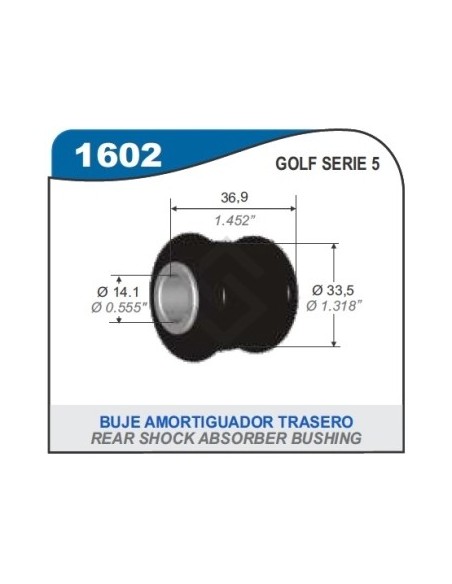 Vw Buje Amort. Tras. Golf V - Diam 14mm