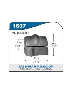 Ch Buje Barra Estabilizadora  Del.  Corsa Ii / Vectra - 16 Mm.