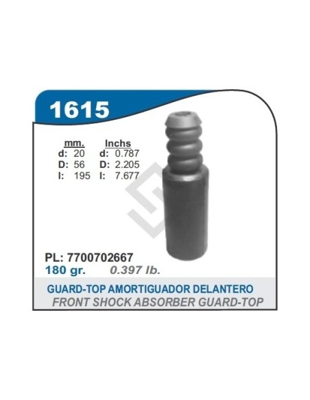 Rt Fuelle Tope Amort. Del. Clio 1.4 / Kangoo