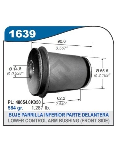 Im Buje Parr. Inf. Toyota Hilux 4x2 / 4x4 / Sw4 05/... (parte Tras.)