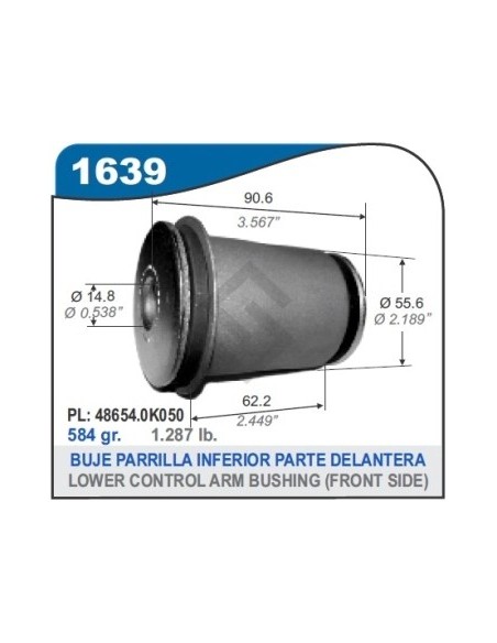 Im Buje Parr. Inf. Toyota Hilux 4x2 / 4x4 / Sw4 05/... (parte Tras.)