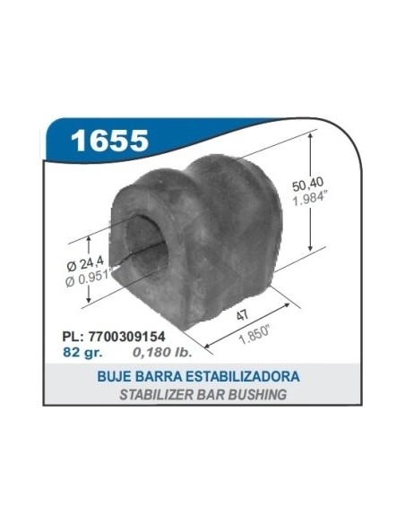 Rt Buje Barra Estabilizadora Del. Master