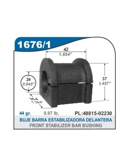 Im Buje Barra Estab. Diam. 21mm Toyota Corolla