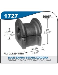 Fd Buje Barra Estab. Del. Ranger - Diam. 28.5mm.