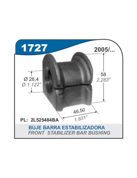 Fd Buje Barra Estab. Del. Ranger - Diam. 28.5mm.