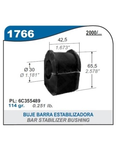 Fd Buje Barra Estab. F.4000 4x2 97/99 - 4x4 07/08