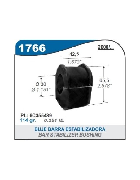 Fd Buje Barra Estab. F.4000 4x2 97/99 - 4x4 07/08