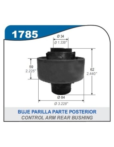 Im Buje Parr. Del. Toyota Etios 13/... - Parte Tras. - Diam 65mm