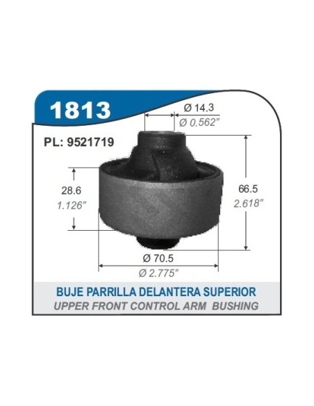 Ch Buje Parrilla Del. Cobalt 13/... Onix 13/... Prisma 13/... Sonic 12/... Spin 12/... - Parte Posterior