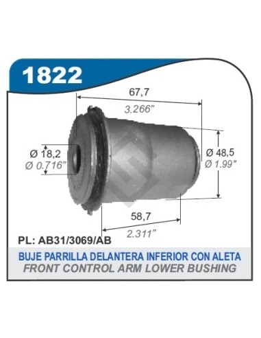 Fd Buje Parrilla Inf. Del. Ranger 12/... - C/aleta