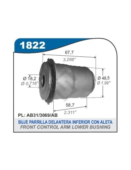 Fd Buje Parrilla Inf. Del. Ranger 12/... - C/aleta