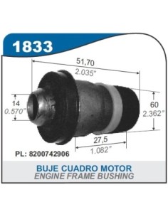 Rt Buje Cuadro Motor Megane Ii / Nissan Tiida