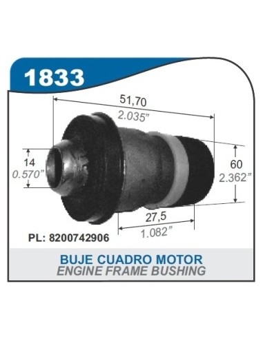 Rt Buje Cuadro Motor Megane Ii / Nissan Tiida