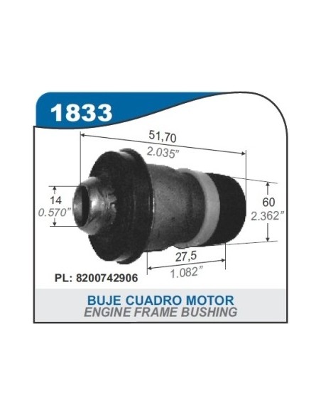 Rt Buje Cuadro Motor Megane Ii / Nissan Tiida