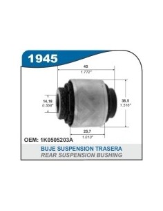 Vw Buje Brazo Tras. Vento/passat/scirocco/tiguan/audi A3 - Parte Tras.