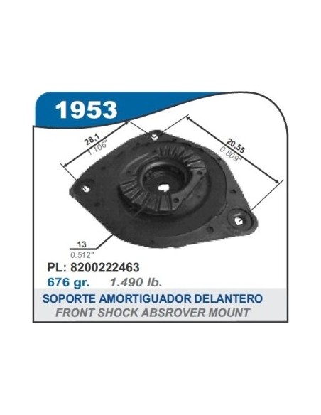 Rt Cazoleta Amort. Del. Megane Iii / Fluence