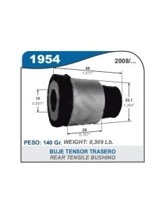 Vr Buje Brazo Tensor Megane Ii / Nissan Tiida / Note - Int. 15 Mm.