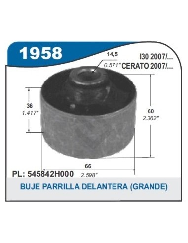Im Buje Parrilla Del. Post. Hyundai I30 07/... Kia Cerato 07/...