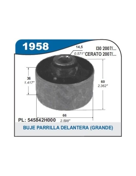 Im Buje Parrilla Del. Post. Hyundai I30 07/... Kia Cerato 07/...