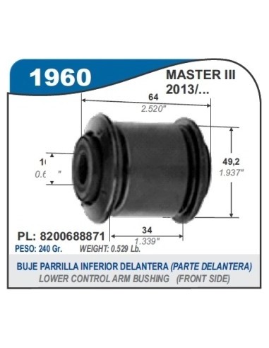 Rt Buje Parrilla Del. Master Iii - Pte Tras.