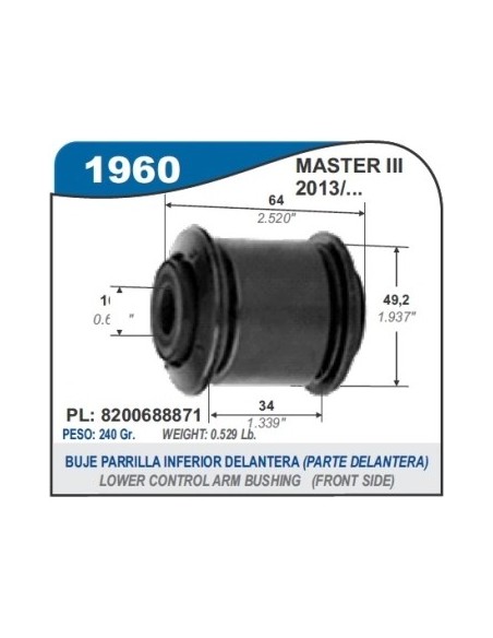 Rt Buje Parrilla Del. Master Iii - Pte Tras.