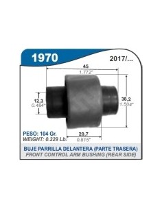 Rt Buje Parr. Del. Kwid 17/... Recto - 2 Tubos - Pte. Trasera