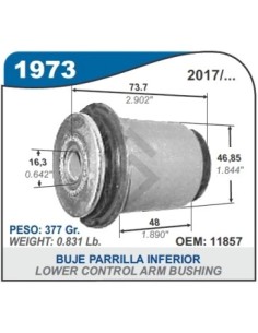Im Buje Parr.del.inf. Hilux 17/... - Parte Tras.- Diam. 16mm.