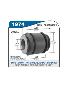 Rt Buje Tensor Tras. Duster 12/...