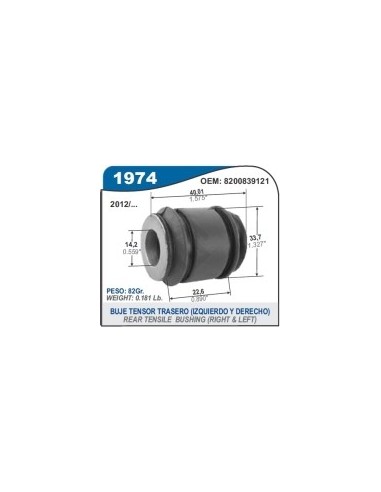 Rt Buje Tensor Tras. Duster 12/...