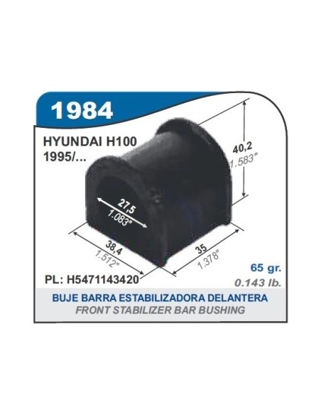 Im Buje Barra Estabil.  Del.  Hyundai H-100 95/...