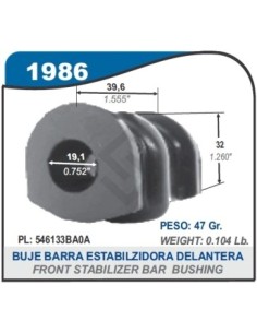 Im Buje Barra Estab. Del. Nissan Kicks / March / Versa 12/... - 20mm