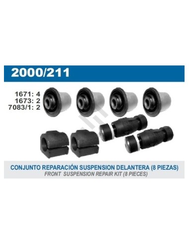 Rt Kit Bujes Susp.del. Logan / Sandero (8 Piezas)