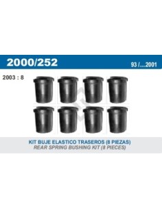 Im Kit Bujes Elasticos Tras. Toyota Hilux 4x2/4x4 93/01 - 8 Piezas
