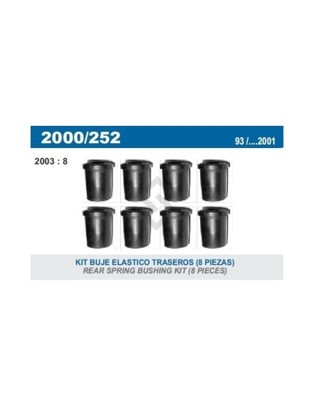 Im Kit Bujes Elasticos Tras. Toyota Hilux 4x2/4x4 93/01 - 8 Piezas